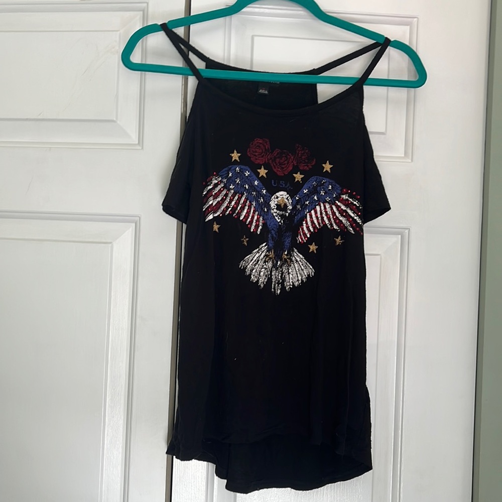 Rock and republic off the shoulder T-shirt. Size small.